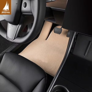 พรมปูพื้นรถยนต์หรูหราสีเบจ ไนลอนแท้ทั้งชุด <span class=keywords><strong>ราคา</strong></span>โรงงาน สำหรับรถยนต์เทสล่า รุ่น <span class=keywords><strong>3</strong></span>/รุ่น X กันน้ำและกันลื่น - Product Image 1