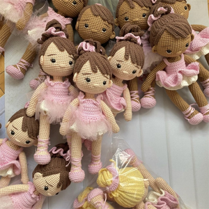Maßanfertigung Handgestrickte Puppe Gehäkelte Ballerina-Mädchen Amigurumi Ballerina-Puppe - Product Image 6