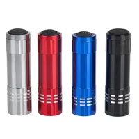 Mini lampe de poche UV violette 9LED pour ongles, lampe de détection portable multifonctionnelle en aluminium, outil d'éclairage ultraviolet