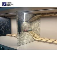Komersial hotel restoran Cina seni dekorasi dinding langit-langit antik Panel kaca cermin