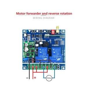 Controlador remoto <span class=keywords><strong>RF</strong></span> de retardo de 2 canales, conjunto de interruptor de límite, transmisor y receptor para control industrial, 433Mhz/315Mhz DC12-48V - Product Image 5