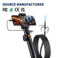 Endoscope industriel portable bidirectionnel 6 mm avec 6 LED, étanche IP67, résolution 1920x1440P, interface Type-C, outil de diagnostic pour camions