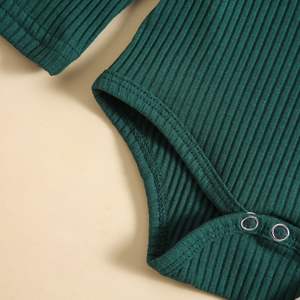 Set Estivo in Cotone Traspirante a Maniche Lunghe <span class=keywords><strong>3</strong></span> Pezzi per Bambine con Stampa Lettering alla Moda 0-18 <span class=keywords><strong>Mesi</strong></span> - Product Image 4