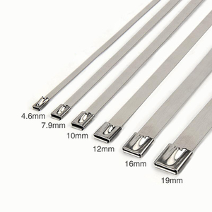 Laço de cabo de aço inoxidável personalizado do comprimento com fechamento da bola 19mm - Product Image 3