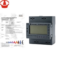 Compteur d'électricité triphasé sur rail DIN, homologué MID, classe B, 3x80A, 230/400V, M-Bus, écran LCD pour surveillance industrielle