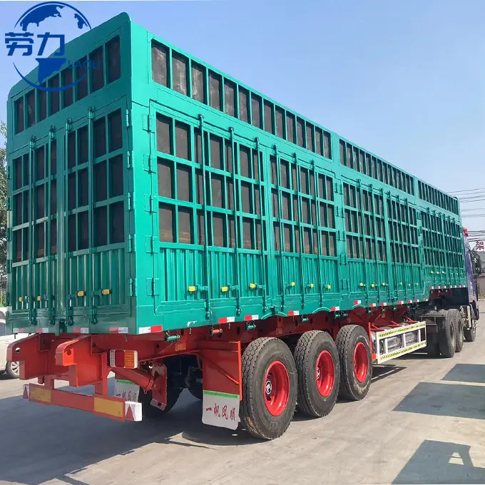 Cargo animal fence transport trucks used cattle trailers for sale animal square transport fence semi trailer