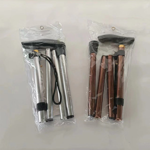 ไม้เท้าพับได้ อลูมิเนียมอัลลอย สีขาว ขนาด 81-91 ซม. ปรับได้ 5 ระดับ พกพาสะดวก ไม้เท้าคนตาบอดแบบพับได้สี่ตอน - Product Image 1