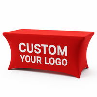 Nappe personnalisée imprimée, lavable en machine, sans plis, pour stand de salon professionnel avec logo pour activités d'entreprise