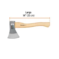 Hache européenne MASTER 24, 600 g, manche en hickory 14'', TRUPER