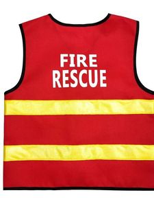 Trẻ em chơi nhà nhập vai phù hợp với lính cứu hỏa phù hợp với Lửa Anh Hùng Vest Đỏ lửa máy bay chiến đấu vest - Product Image 2