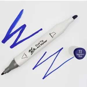 Mont Marte Dual Tip Art Marker - Napoleon Blue 72 Alcohol Artist Markers Pen