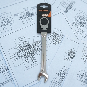 All Star Günstige Fabrik preis Crv Ratschen funktion Kombination schlüssel flexibler Kopf - Product Image 3