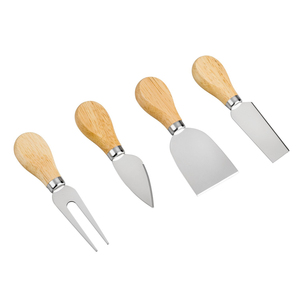 <span class=keywords><strong>Set</strong></span> di Mini <span class=keywords><strong>Coltelli</strong></span> per <span class=keywords><strong>Formaggio</strong></span> in Acciaio Inox con Manico in Legno, Forchetta, Affettatrice e Coltello per Burro in Confezione - Product Image 3