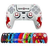 Coque de protection en silicone avec impression couleur pour manette de jeu PlayStation 5 PS5 DualSense