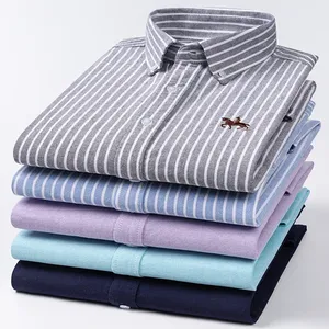 Camisas de Manga Larga <span class=keywords><strong>para</strong></span> <span class=keywords><strong>Hombre</strong></span> Talla Grande 6XL 100% Algodón Tipo Oxford Casuales Blancas Elegantes - Product Image 2