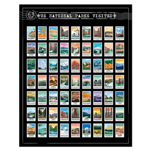 Poster awal taman nasional USA Adventure Trip Bucket List National Parks