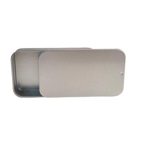 Schwarz-Weiß-Silberne Rechteckige Mini-Schiebedosen für Bonbons, Cremes, Ringe, Broschen, Halsketten und Balsame - Verpackungsdosen aus Blech - Product Image 6