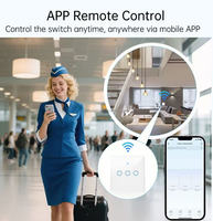 Interrupteur mural tactile intelligent WiFi et Zigbee avec panneau en verre, options 1 à 4 gangs pour l'éclairage intelligent et l'automatisation domestique