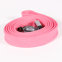 Correa de cuello de tubo de cuerda impresa verde Cordones tubulares de poliéster Cordón tubular