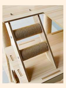 Tour à chat multi-niveaux de 65 pouces, arbre à chat, grand cadre d'escalade, grattoir, composants en bois, tour à chat, vente chaude, approvisionnement en usine - Product Image 3