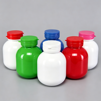 100ml 200ml Orange/Rosa/Weiß/Gelb/Grün/Schwarz/Rot/Transparente PET-Kunststoff-Bonbonflaschen mit Leicht zu Öffnendem Schraubverschluss