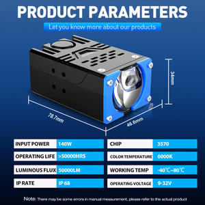 Nuevas Luces LED LM40B de 140W y 6000K para Parrilla, Luces DRL de Alta Luminosidad, Faros Antiniebla para Autos, Camiones, Iluminación Auxiliar Externa para Vehículos - Product Image 6