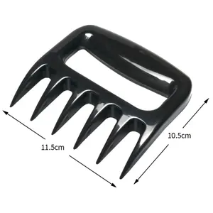 Thanksgiving Black Plastic Bear Claws Shredding Forks Multi Turkey Bbq Accessories Set Tool Bear Claws Meat Shredder Fork Claws