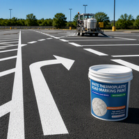 Peinture de marquage routier blanche bicomposante MMA à froid, réflectivité continue pour parkings