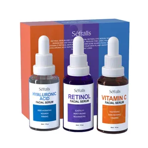 vitamina C retinol ácido hialurônico soro cuidados com a pele soro facial