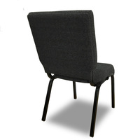 Vente en gros de chaises d'église marron populaires Siège métallique rembourré empilable confortable utilisé pour les applications de l'église et du parc