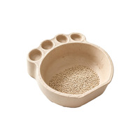 Litière pour chat en pulpe moulée biodégradable en forme de patte mignonne, écologique, portable, pour usage domestique, OEM personnalisé