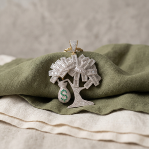 Pendentif Arbre à Argent Luxe Hip Hop Icedout en Argent 925 et Diamant Moissanite, Bijou Personnalisé pour Fêtes et Événements - Product Image 2