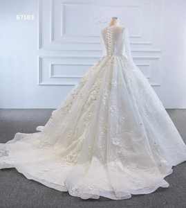 <span class=keywords><strong>Robe</strong></span> <span class=keywords><strong>de</strong></span> Mariée <span class=keywords><strong>de</strong></span> Luxe Reines avec Grandes Manches Longues, <span class=keywords><strong>Robe</strong></span> <span class=keywords><strong>de</strong></span> Bal Ornée <span class=keywords><strong>de</strong></span> Fleurs 3D et <span class=keywords><strong>de</strong></span> Perles - Product Image 5