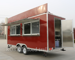Chariot de bar à café mobile, camion de distribution nouilles Sushi, remorque nourriture, barbecue cuisine, en promotion - Product Image 2