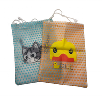 Sac cadeau en PVC durable avec cordon de serrage, logo personnalisé imprimé, pour emballage de cadeaux et d'artisanat