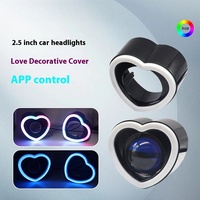 Nouvelle conception 12V ange yeux anneau lumière rénovation universelle rêve couleur rvb App contrôle 2.5 pouces coeur voiture lumière LED yeux d'ange
