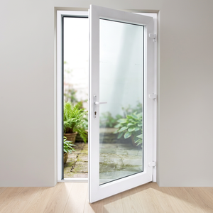 HOFFEN UPVC Glass Casement Door 81x205 cm Soundproof <b>Waterproof</b> Thermal Insulation Made Thailand Modern Supermarket Apartment - Product Image 3