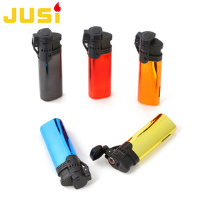 JUSI Nouveau Briquet Tendance à Couvercle Rabattable Grande Capacité, Allume-Cigare Portable Épais Coupe-Vent à Jet - Product Image 5