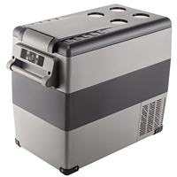 Mini-réfrigérateur de voiture 55L avec congélateur, compresseur portable 12/24V DC 110-240V, entrepôt UE, compatible dropshipping