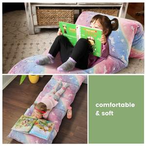Almohada plegable que brilla en la oscuridad para niños, tumbona, asiento de suelo infantil para ver TV y juego - Product Image 6