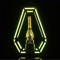 Présentoir LED rechargeable en métal pour bouteilles de champagne, idéal pour les soirées, événements et boîtes de nuit