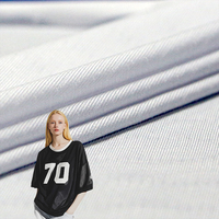Sudadera con capucha de tela de malla Jacquard transpirable ecológica, trama de Spandex de poliéster, estiramiento de gestión de la humedad para niños y niñas