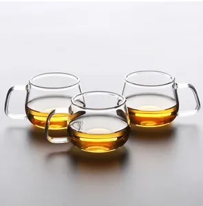 Heat Resistant Glass Coffee Mug Set Drinking Glass Tea Cups Clear Borosilicate Glass Mugs