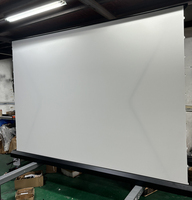 Écran de projection électrique au sol, tissé blanc, acoustiquement transparent, 4K, longue projection, HD, cinéma, auto-rétractable, 150 pouces, 16:9