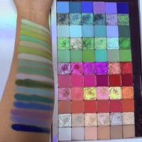 Maquillage des yeux pressé personnalisé mat miroitant diamant DuoChrome étincelle fard à paupières Palette en carton