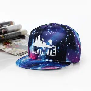 Flat edge sunshade cap hip hop hip hop Star Sky Galaxy Print Snapback cap
