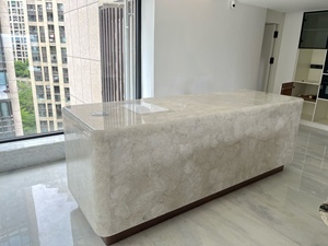 Tùy chỉnh tự nhiên mờ đá trắng pha lê mã não rõ ràng thạch anh Backlit Home <span class=keywords><strong>Bar</strong></span> <span class=keywords><strong>Counter</strong></span> thiết kế - Product Image 5