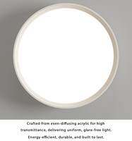 Lustre LED rond moderne pour chambre à coucher, télécommande, 12W-25W, décoration intérieure