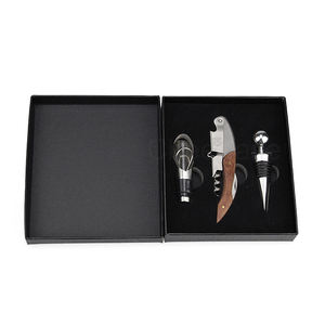 Juego de Herramientas de acero inoxidable para botellas de vino, Set de regalo con tapón de sacacorchos, accesorios de 3 piezas, abridor de vino tinto - Product Image 1