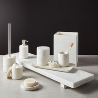 Ensemble de meubles de salle de bain élégant en polyrésine, effet bois, rustique, style nordique, grès, décoration intérieure, accessoires de salle de bain en résine pour la maison